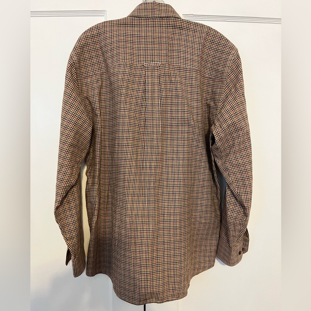 Pendleton Brown Check Button Down Shirt Men’s L - image 4